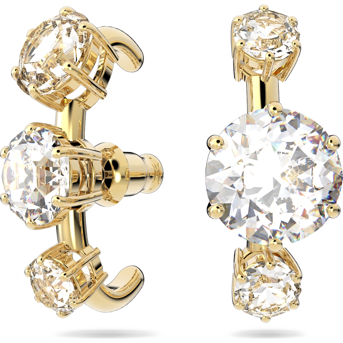 Swarovski - Constella Ohrringe, Weiss, Goldlegierungsschicht - CRYSTAL UNTERBERGER