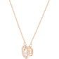 Swarovski - Swarovski Sparkling Dance Halskette, Rund, Weiss, Rosegold-Legierungsschicht - CRYSTAL UNTERBERGER