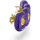 Swarovski - DLC002 Haarclip, Kristalle im Kissenschliff, Violett, Goldlegierungsschicht - CRYSTAL UNTERBERGER