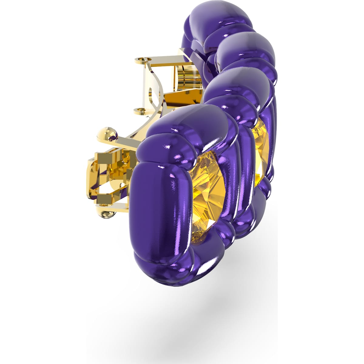 Swarovski - DLC002 Haarclip, Kristalle im Kissenschliff, Violett, Goldlegierungsschicht - CRYSTAL UNTERBERGER