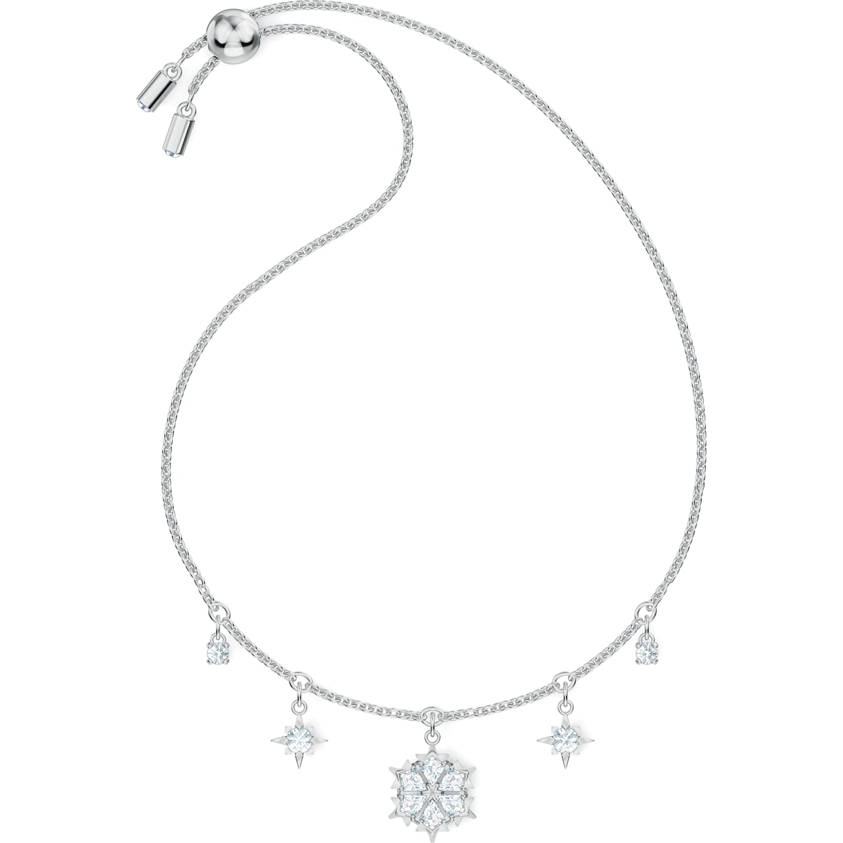 Swarovski - Magic Armband, Schneeflocke, Weiss, Rhodiniert - CRYSTAL UNTERBERGER