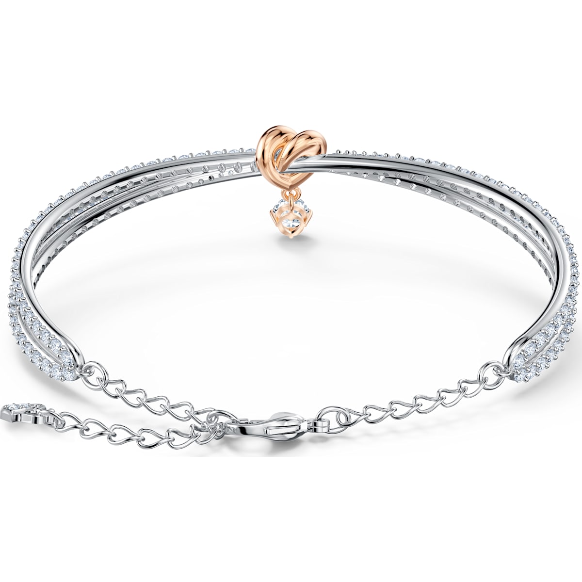 Swarovski - Lifelong Heart Armreif, Herz, Weiss, Metallmix - CRYSTAL UNTERBERGER