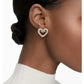 Swarovski - Una Ohrstecker, Herz, Klein, Weiß, Rosegold-Legierungsschicht - CRYSTAL UNTERBERGER