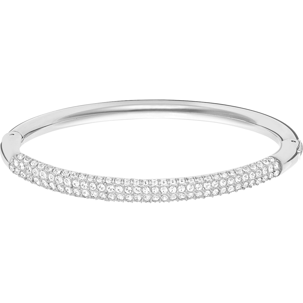 Swarovski - Stone Armreif, Weiss, Rhodiniert - CRYSTAL UNTERBERGER