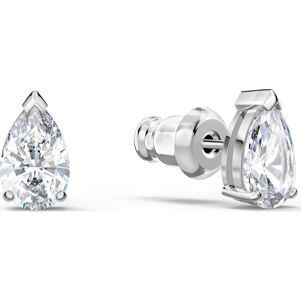 Swarovski - Attract Ohrstecker, Kristall im Tropfenschliff, Weiß, Rhodiniert - CRYSTAL UNTERBERGER