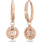 Swarovski - Swarovski Sparkling Dance Round Ohrringe, Weiss, Rosegold-Legierungsschicht - CRYSTAL UNTERBERGER