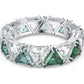 Swarovski - Millenia Cocktail Ring, Kristalle im Trilliant-Schliff, Grün, Rhodiniert - CRYSTAL UNTERBERGER