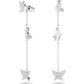 Swarovski - Lilia Drop-Ohrhänger Schmetterling, Lang, Weiß, Rhodiniert - CRYSTAL UNTERBERGER