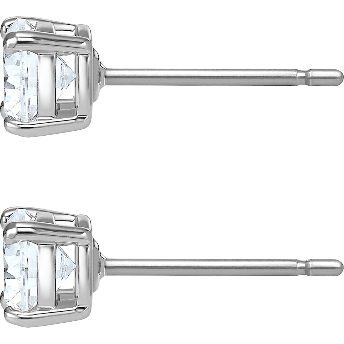 Swarovski - Attract Ohrstecker, Kristall im Rundschliff, Weiß, Rhodiniert - CRYSTAL UNTERBERGER