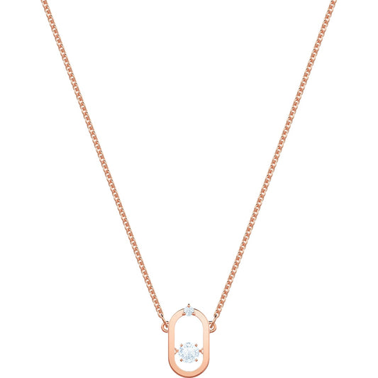 SPARKLING DC:NECKLACE OVAL CZWH/ROS