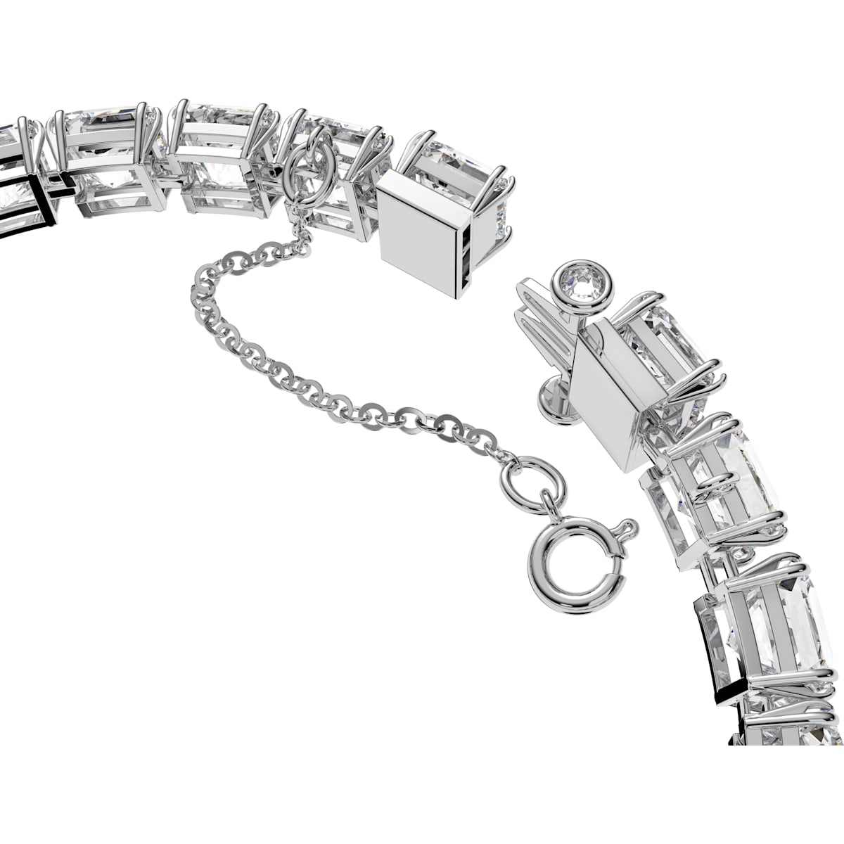 Swarovski - Millenia Armband Square-Schliff, Weiß, Rhodiniert - CRYSTAL UNTERBERGER