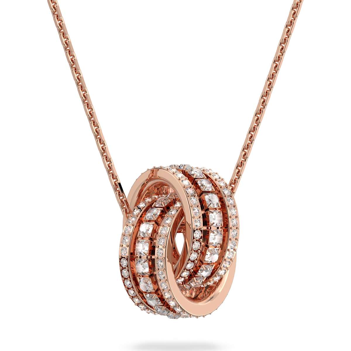 Swarovski - Further Anhänger, Pave, Verschlungener Reif, Weiß, Rhodiniert - CRYSTAL UNTERBERGER