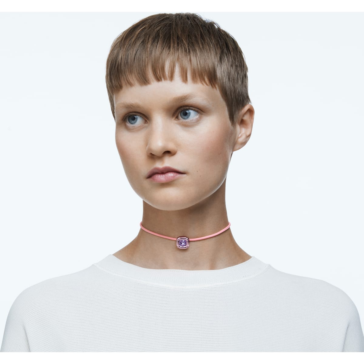 Swarovski - Dulcis Halskette, Kristalle im Kissenschliff, Rosa - CRYSTAL UNTERBERGER