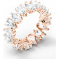 Swarovski - Vittore Ring, Kristalle im Tropfenschliff, Weiß, Rosegold-Legierungsschicht - CRYSTAL UNTERBERGER