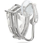 Swarovski - Mesmera Ohrclip, Einzel, Kristall im Trilliant-Schliff, Weiss, Rhodiniert - CRYSTAL UNTERBERGER