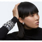 Swarovski - Hyperbola Armband, Wellenförmig, Weiss, Rhodiniert - CRYSTAL UNTERBERGER