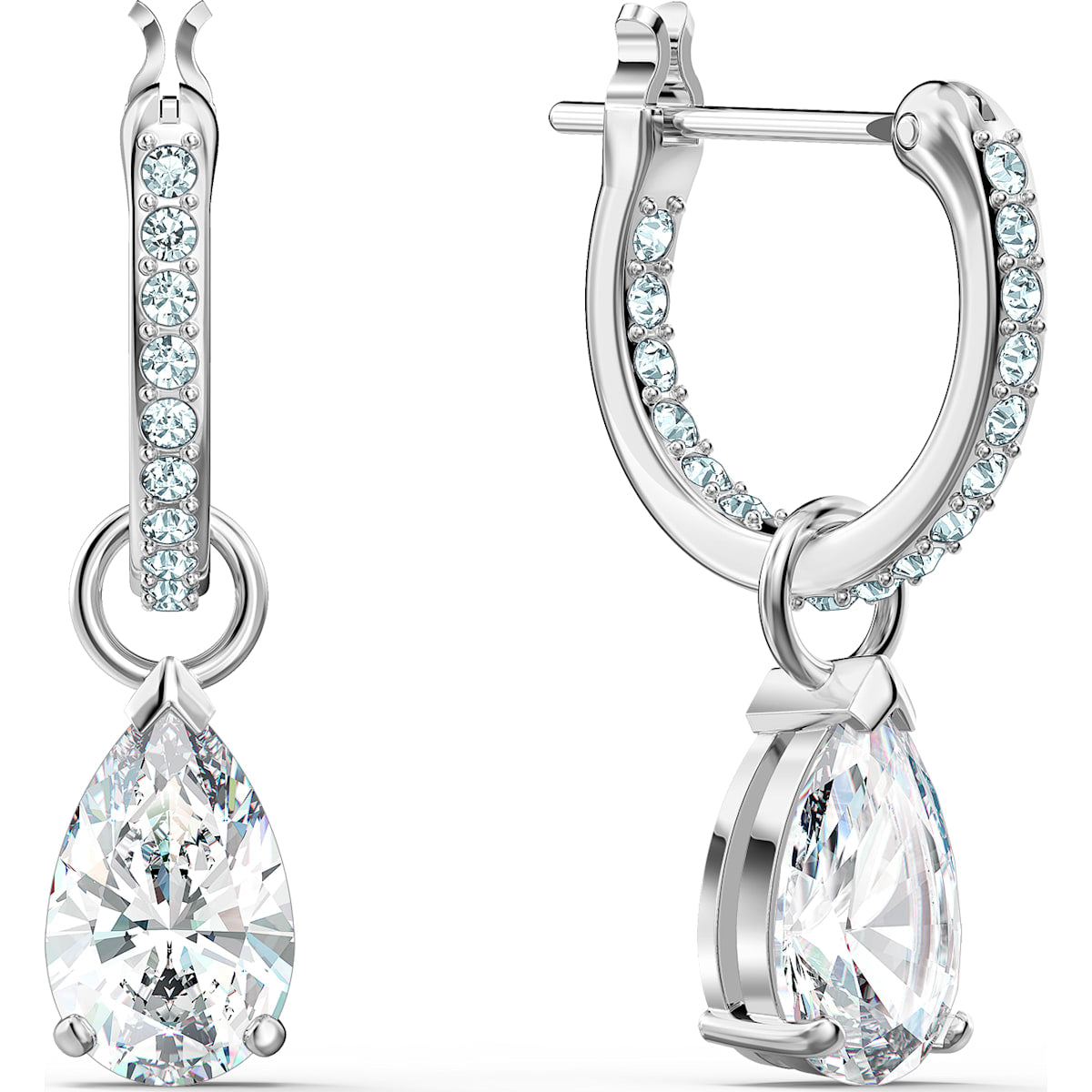 Swarovski - SS ATTRACT:OHRSTECKER MINI HOOP PEAR CZW - CRYSTAL UNTERBERGER