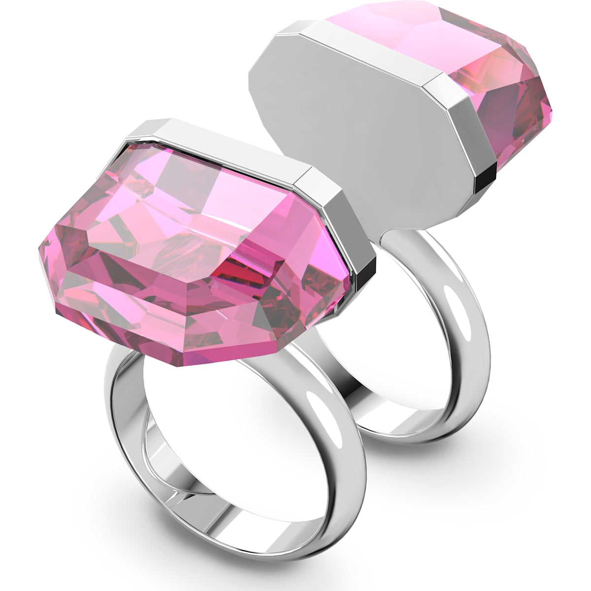 Swarovski - Lucent Ring, Magnetisch, Rosa, Rhodiniert - CRYSTAL UNTERBERGER