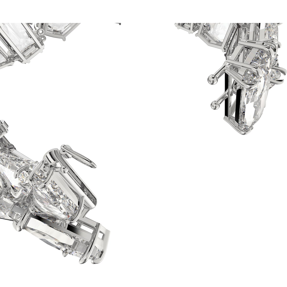 Swarovski - Mesmera Armband, Übergroße Kristalle, Weiss, Rhodiniert - CRYSTAL UNTERBERGER