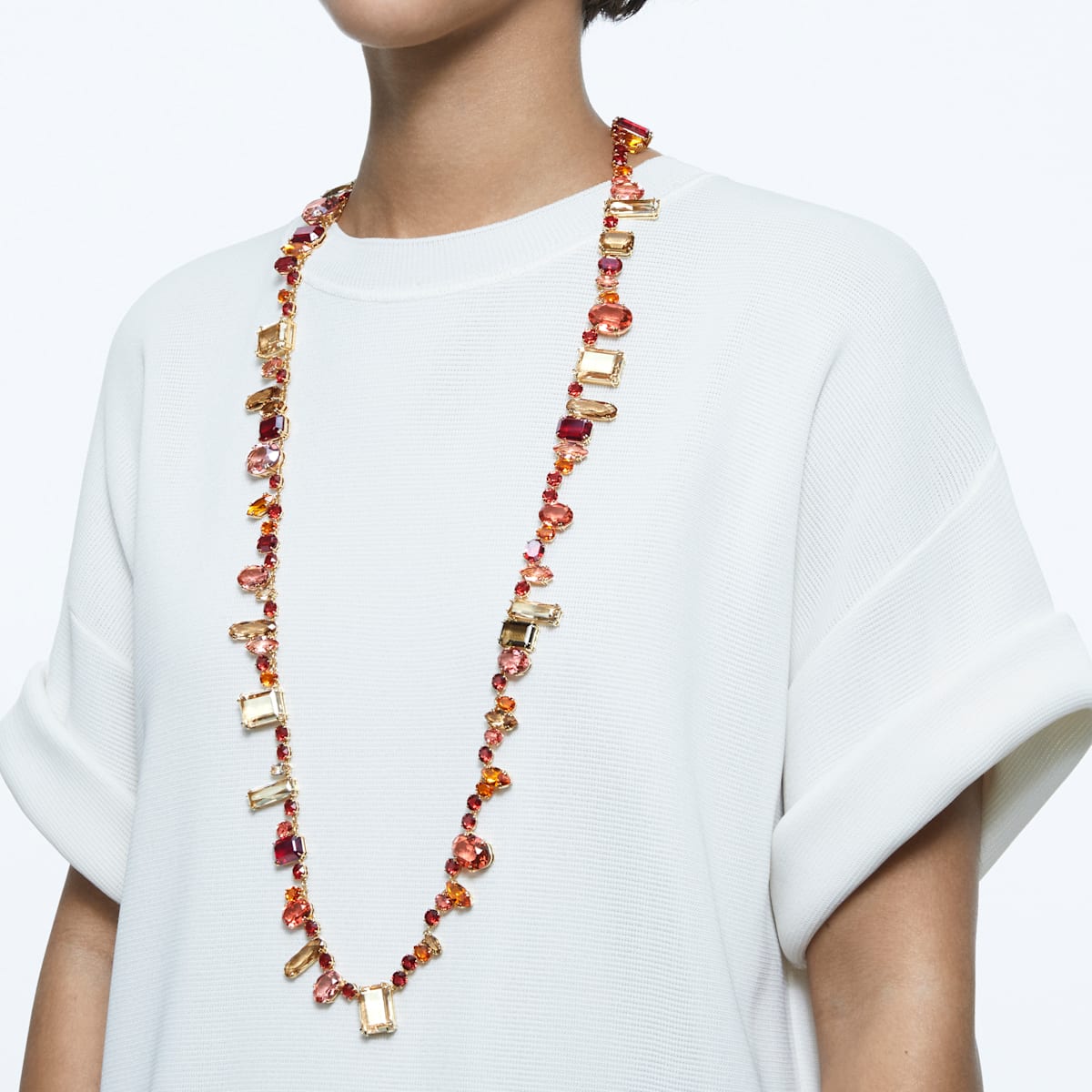Swarovski - Gema Halskette, Mehrfarbig, Goldlegierungsschicht - CRYSTAL UNTERBERGER