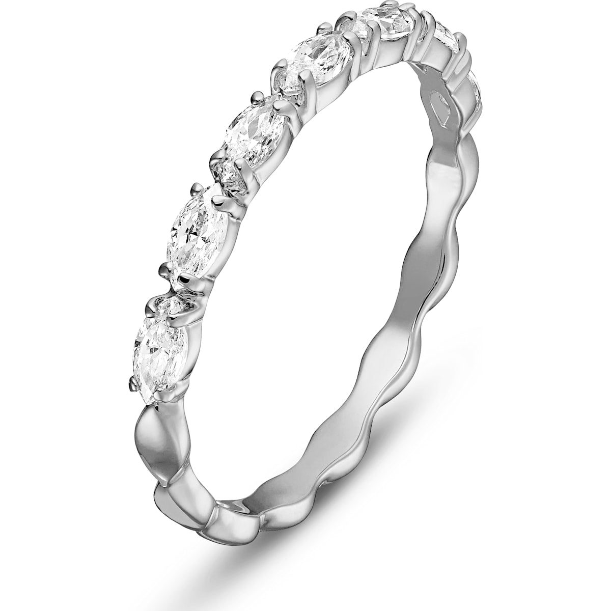 Swarovski - Vittore Marquise Ring, Weiss, Rhodiniert - CRYSTAL UNTERBERGER
