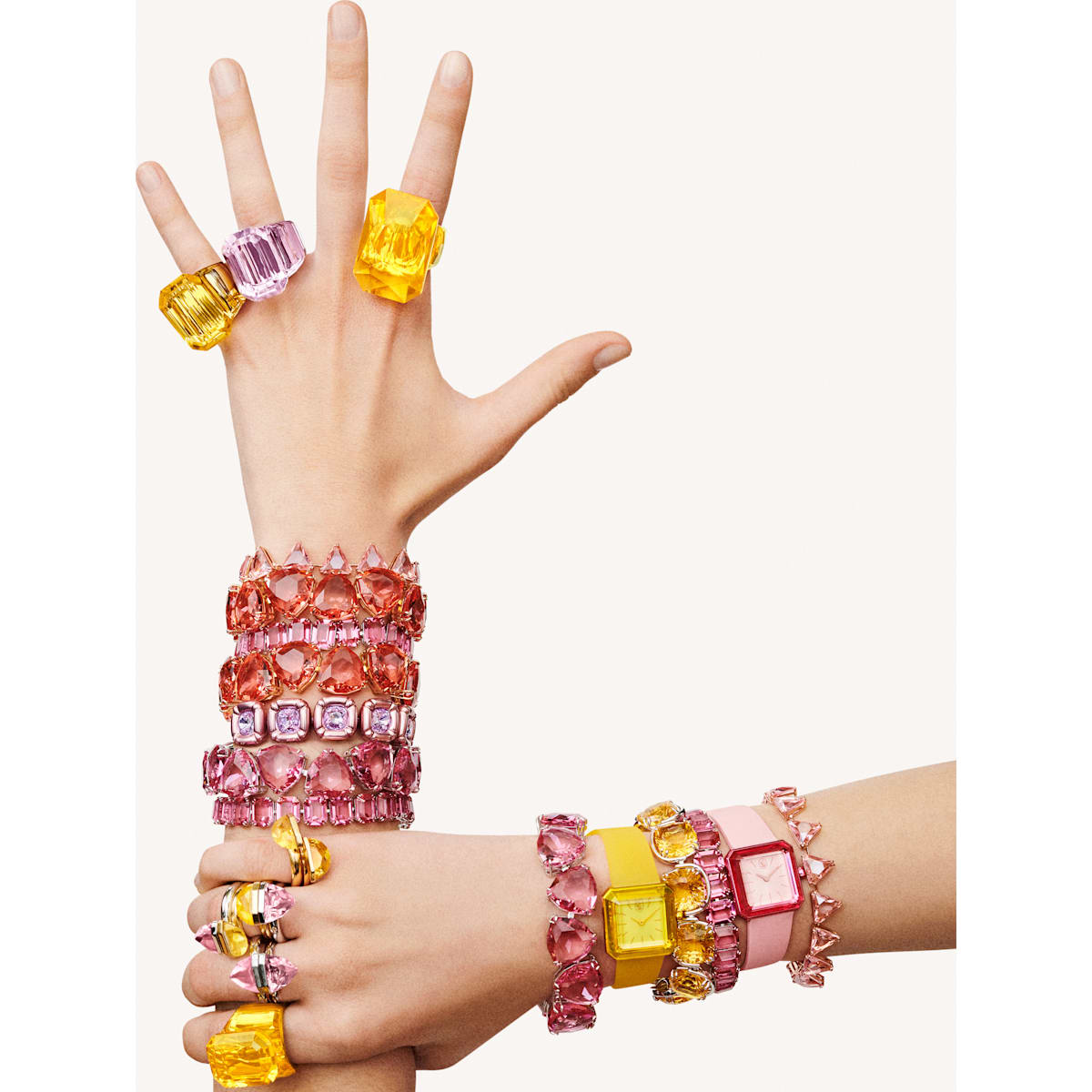 Swarovski - Millenia Armband, Kristalle im Trilliant-Schliff, Rosegold-Legierungsschicht - CRYSTAL UNTERBERGER