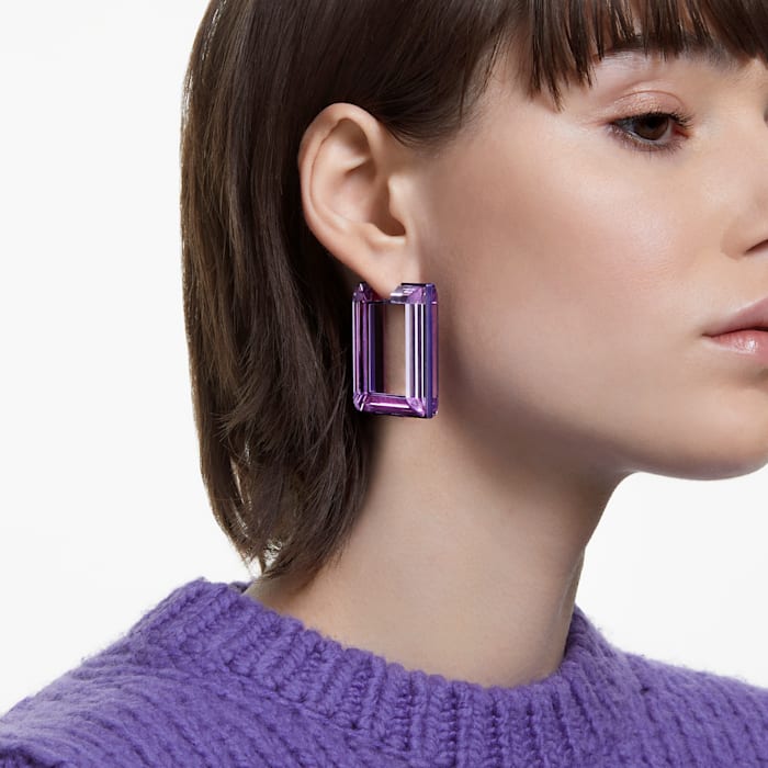 Swarovski - Lucent Kreolen, Violett - CRYSTAL UNTERBERGER