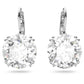 Swarovski - Millenia Drop-Ohrhänger Rundschliff, Weiß, Rhodiniert - CRYSTAL UNTERBERGER