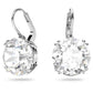 Swarovski - Millenia Drop-Ohrhänger Rundschliff, Weiß, Rhodiniert - CRYSTAL UNTERBERGER
