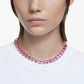 Millenia Halskette, Kristalle mit Oktagon-Schliff, Rosa, Rhodiniert - CRYSTAL UNTERBERGER