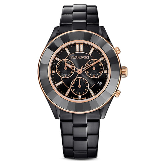 Swarovski - Octea Lux Sport Uhr, Metallarmband, Schwarzes PVD-Finish - CRYSTAL UNTERBERGER