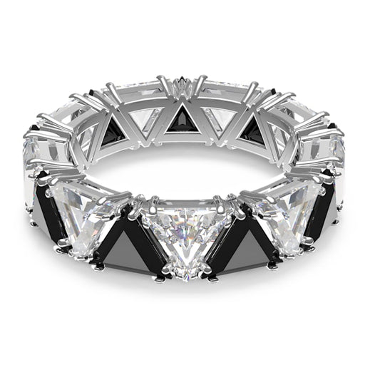 Swarovski - Ortyx Cocktailring Trilliant-Schliff, Schwarz, Rhodiniert - CRYSTAL UNTERBERGER