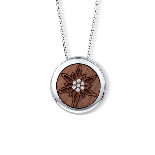 CRYSTALP - Simone Wood Edelweiss Anhänger mit Kette - CRYSTAL UNTERBERGER