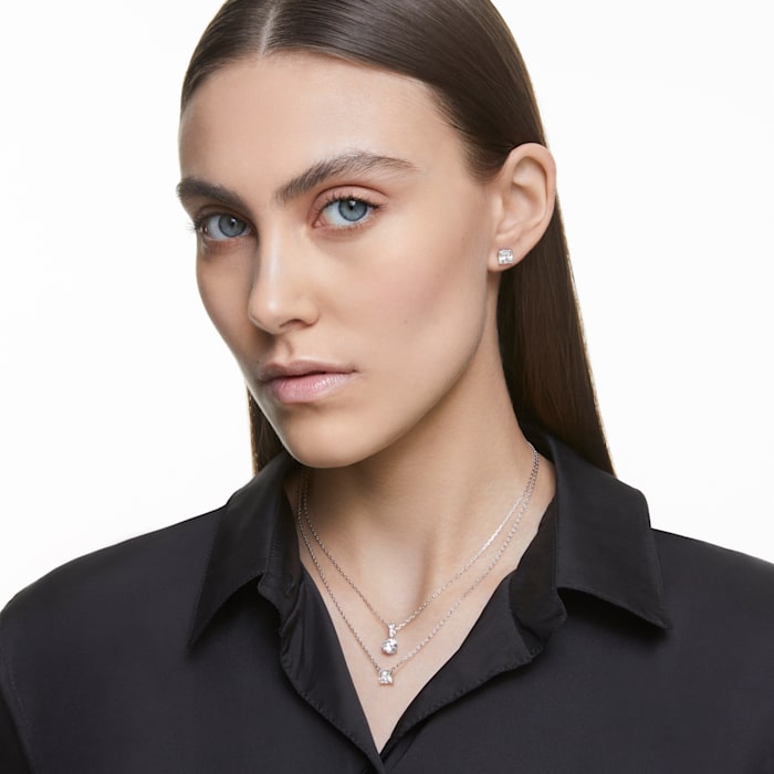 Solitaire Anhänger, Weiss, Goldlegierungsschicht - CRYSTAL UNTERBERGER