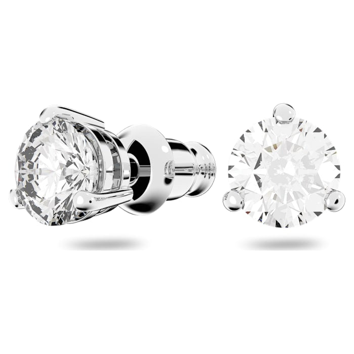 Swarovski - Solitaire Ohrstecker, Weiss, Rosegold-Legierungsschicht - CRYSTAL UNTERBERGER