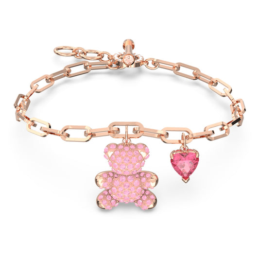 Swarovski - Teddy Armband Rosa, Roségold-Legierungsschicht - CRYSTAL UNTERBERGER