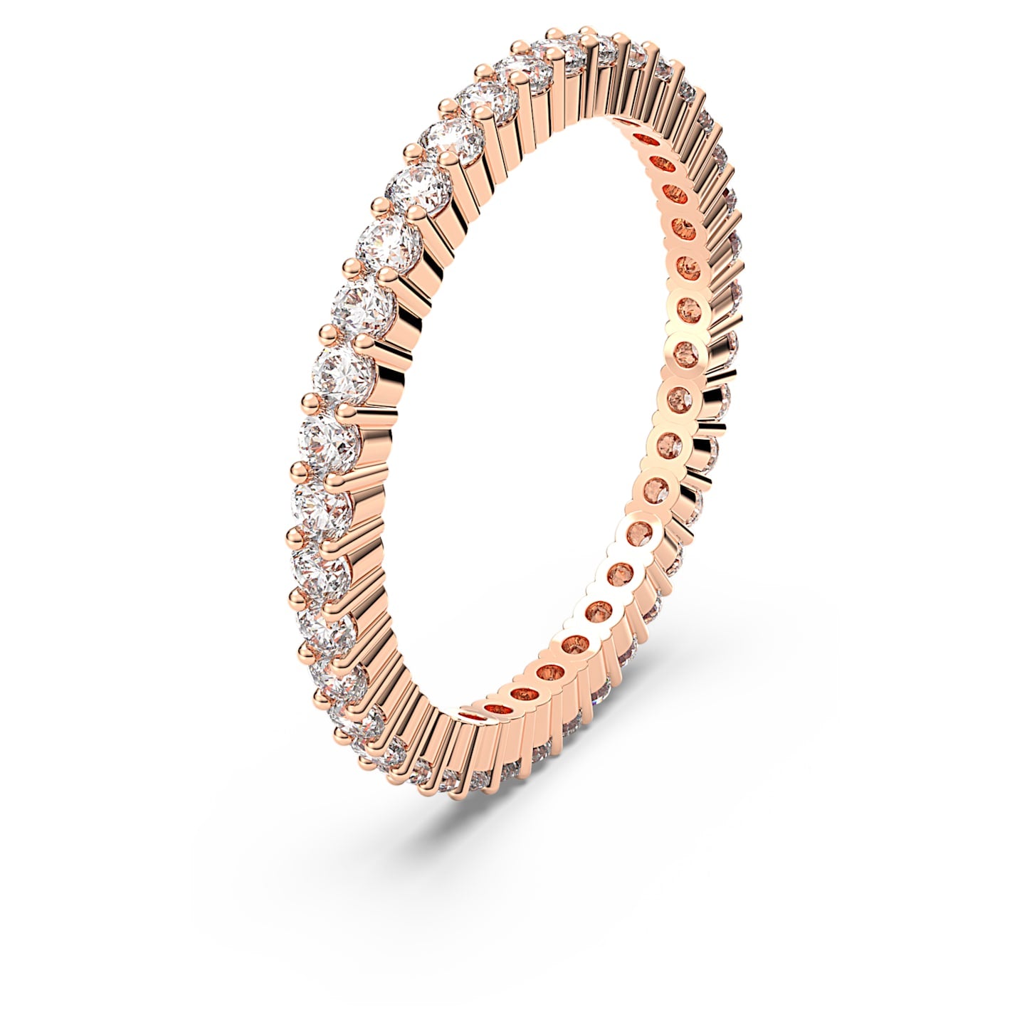 Swarovski - Vittore Ring Rundschliff, Weiß, Roségold-Legierungsschicht - CRYSTAL UNTERBERGER