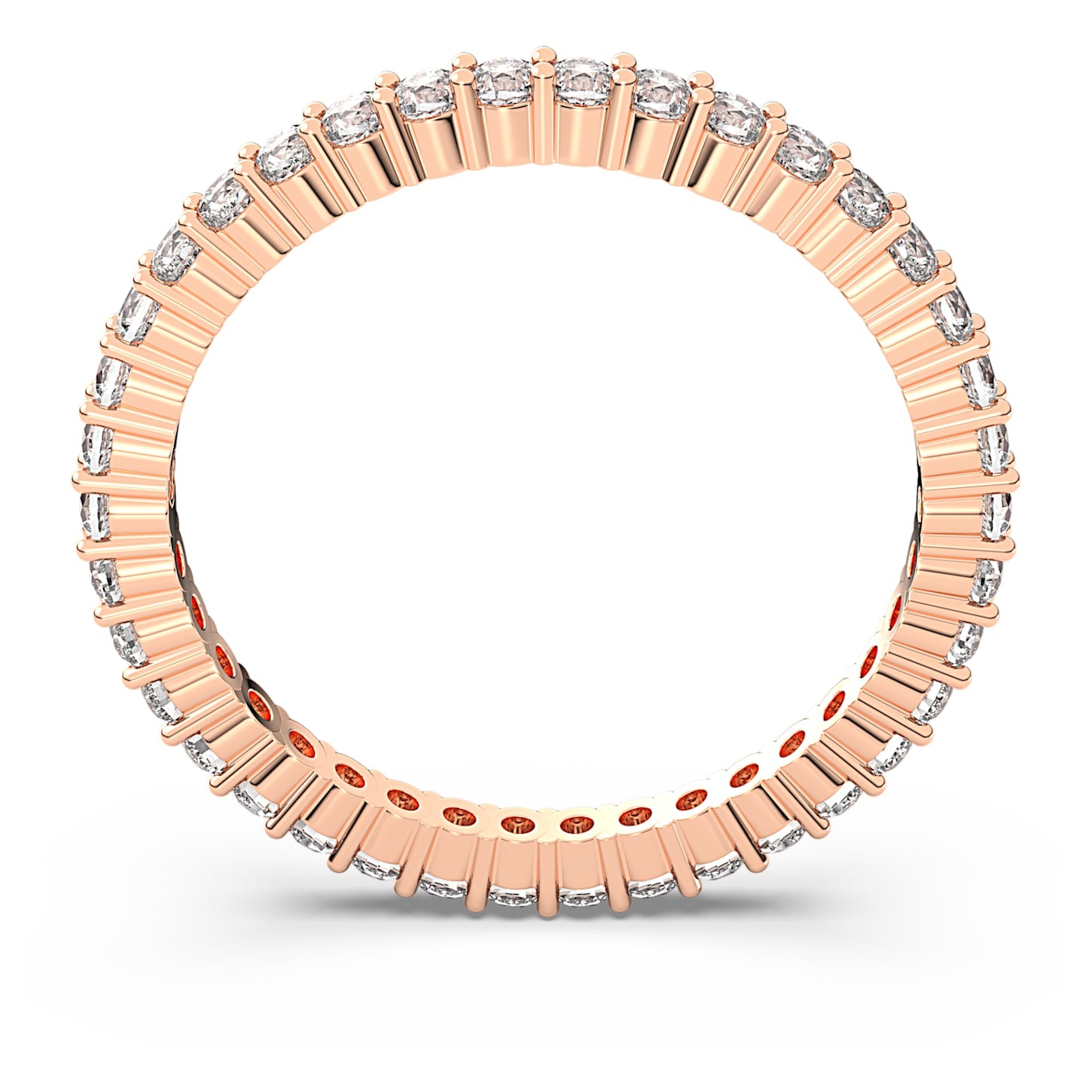 Swarovski - Vittore Ring Rundschliff, Weiß, Roségold-Legierungsschicht - CRYSTAL UNTERBERGER